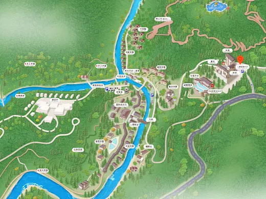 杏花岭结合景区手绘地图智慧导览和720全景技术，可以让景区更加“动”起来，为游客提供更加身临其境的导览体验。